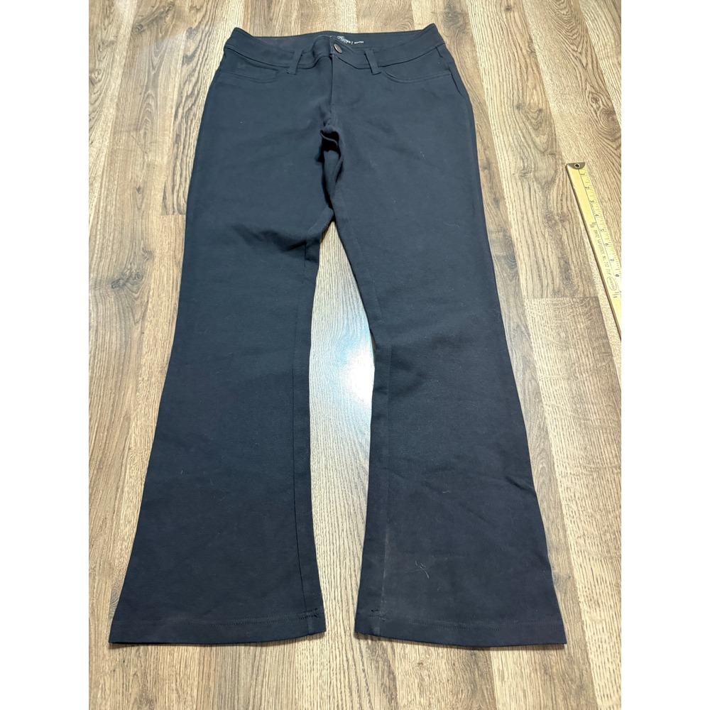 Faded Glory Pants Women Size 8P Black Bootcut Cotton Blend Stretch Mid Rise